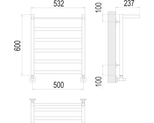 Полотенцесушитель Terminus Хендрикс П6 500х600