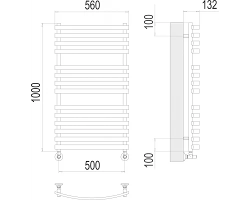 Полотенцесушитель Terminus Капри П14 500х1000