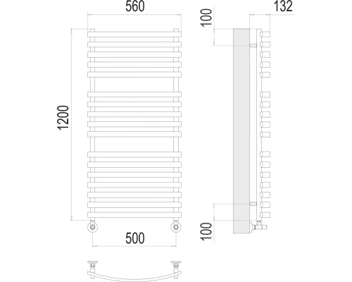 Полотенцесушитель Terminus Капри П17 500х1200