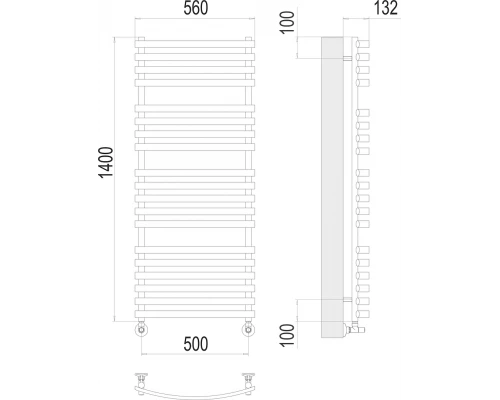 Полотенцесушитель Terminus Капри П19 500х1400