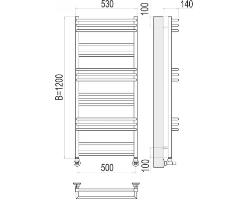 Полотенцесушитель Terminus Кельн П18 500х1200