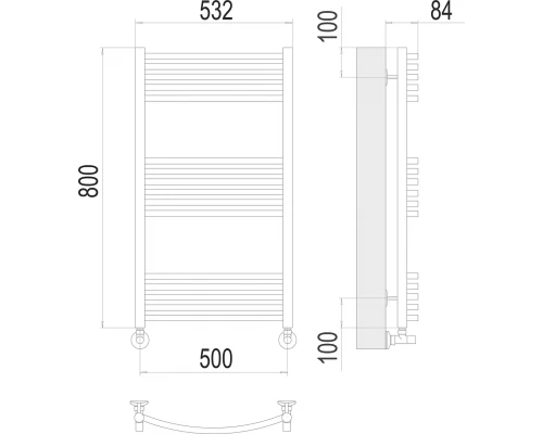 Полотенцесушитель Terminus Классик П16 500х800