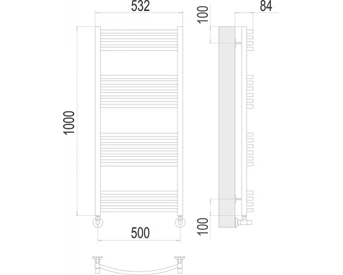 Полотенцесушитель Terminus Классик П20 500х1000