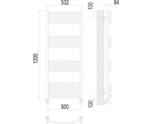 Полотенцесушитель Terminus Классик П22 500х1200