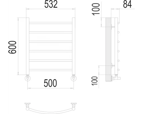 Полотенцесушитель Terminus Классик П6 500х600