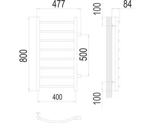 Полотенцесушитель Terminus Классик П8 400х800 бп500