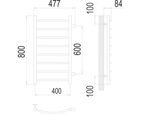 Полотенцесушитель Terminus Классик П8 400х800 бп600