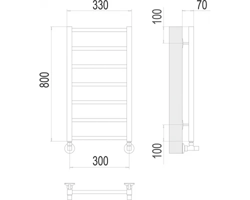 Полотенцесушитель Terminus Контур П7 300х800