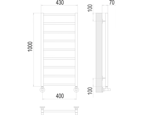 Полотенцесушитель Terminus Контур П9 400х1000