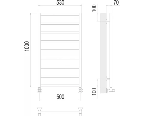 Полотенцесушитель Terminus Контур П9 500х1000