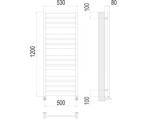Полотенцесушитель Terminus Латте П13 500х1200