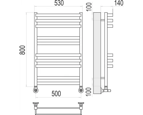 Полотенцесушитель Terminus Линц П10 500х800