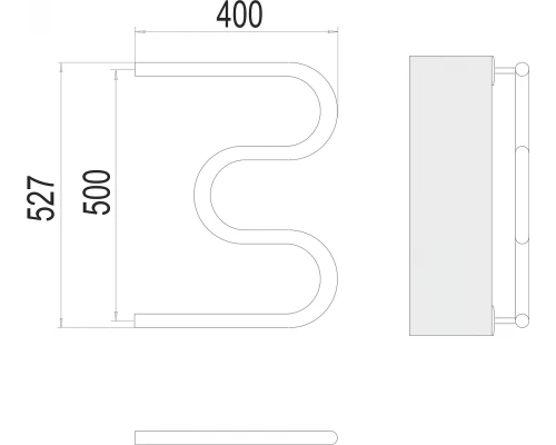 Полотенцесушитель Terminus М-образный (3/4") 500х400