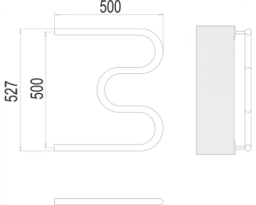 Полотенцесушитель Terminus М-образный (3/4") 500х500
