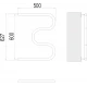 Полотенцесушитель Terminus М-образный (3/4") 600х500