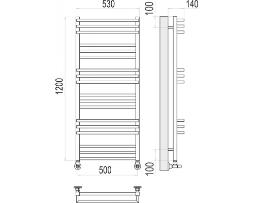 Полотенцесушитель Terminus Нойс П18 500х1200