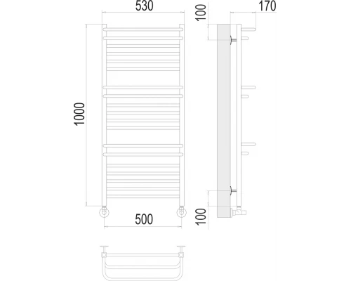 Полотенцесушитель Terminus Орион П18 500х1000