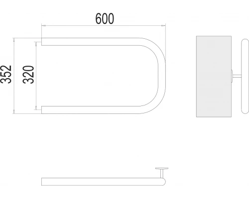Полотенцесушитель Terminus П-образный 1" 320х600