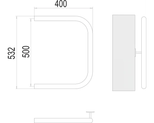 Полотенцесушитель Terminus П-образный 1" 500х400