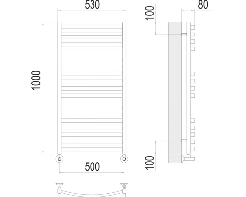 Полотенцесушитель Terminus Палермо П13 500х1000