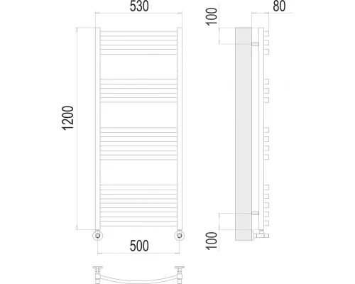 Полотенцесушитель Terminus Палермо П15 500х1200