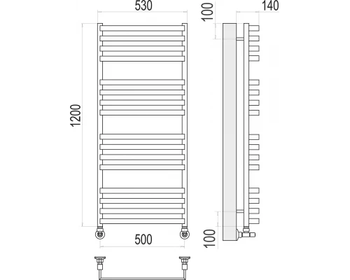 Полотенцесушитель Terminus Рид П16 500х1200
