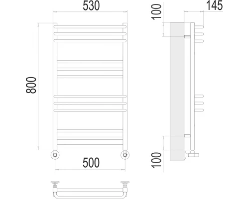 Полотенцесушитель Terminus Соренто П12 500х800