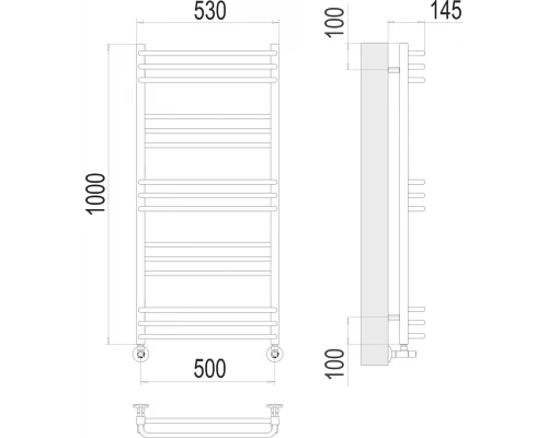 Полотенцесушитель Terminus Соренто П15 500х1000