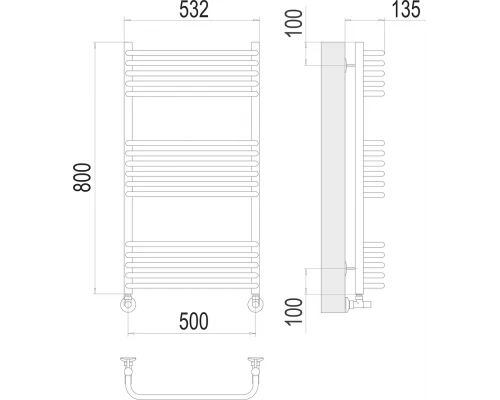 Полотенцесушитель Terminus Стандарт П16 500х800