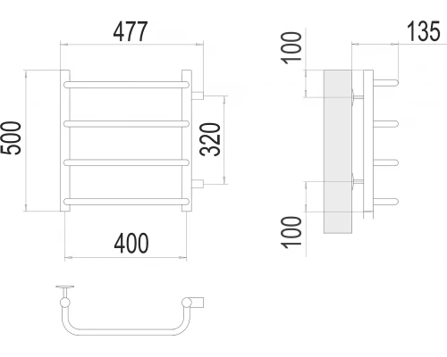 Полотенцесушитель Terminus Стандарт П4 400х500 бп320
