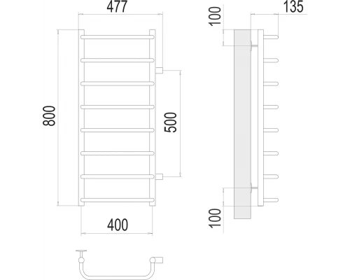 Полотенцесушитель Terminus Стандарт П8 400х800 бп500