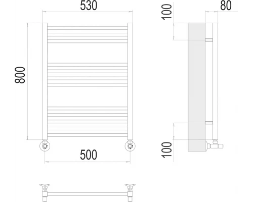 Полотенцесушитель Terminus Сицилия П12 500х800