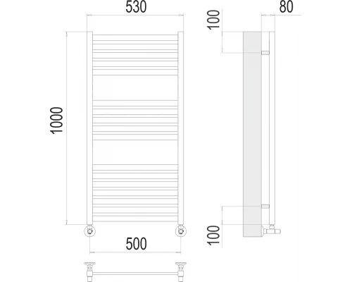 Полотенцесушитель Terminus Тоскана П17 500х1000