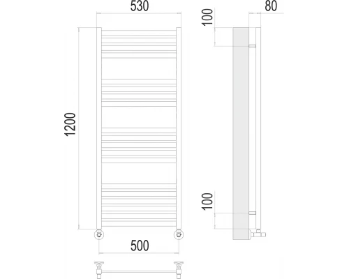 Полотенцесушитель Terminus Тоскана П19 500х1200