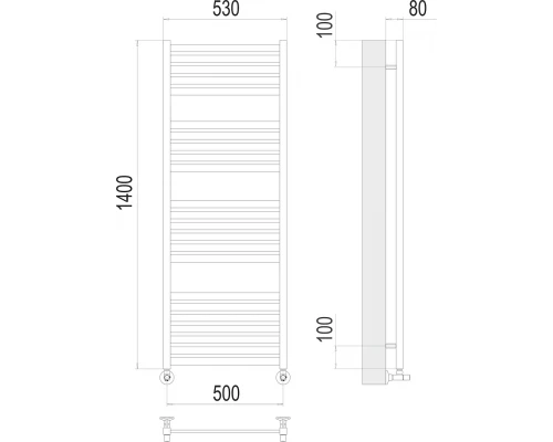 Полотенцесушитель Terminus Тоскана П23 500х1400