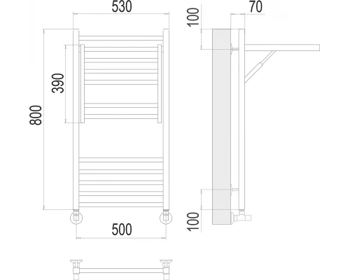Полотенцесушитель Terminus Валенсия П12 500х800
