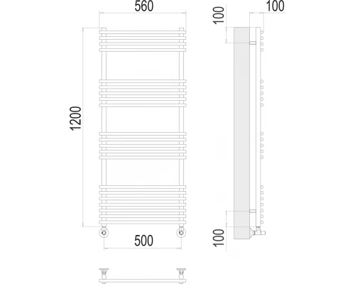 Полотенцесушитель Terminus Ватра П21 500х1200