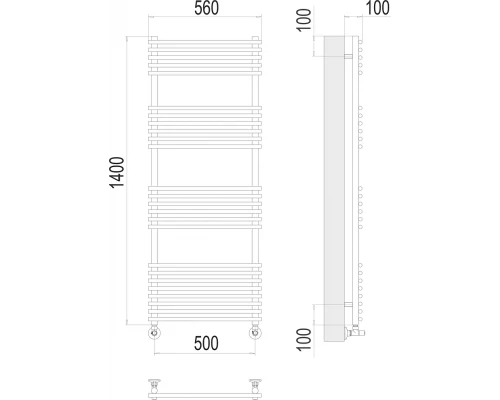 Полотенцесушитель Terminus Ватра П25 500х1400