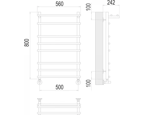 Полотенцесушитель Terminus Ватра с/п П8 500х800