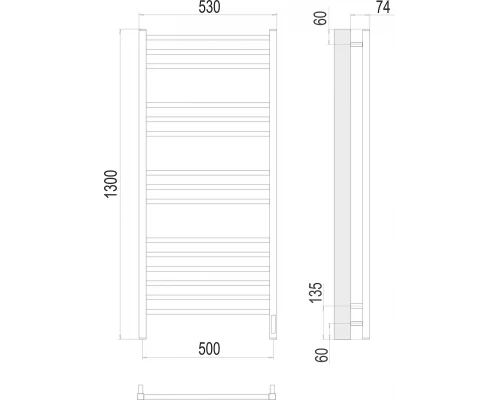 Полотенцесушитель Terminus Ватикан П15 500х1300 электро