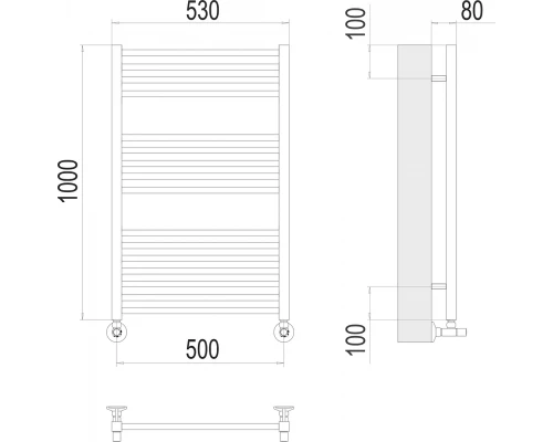 Полотенцесушитель Terminus Ватикан П16 500х1000