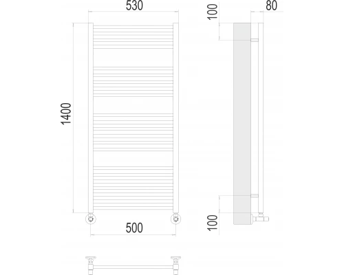 Полотенцесушитель Terminus Ватикан П22 500х1400