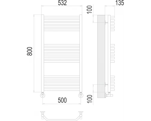 Полотенцесушитель Terminus Виктория П16 500х800