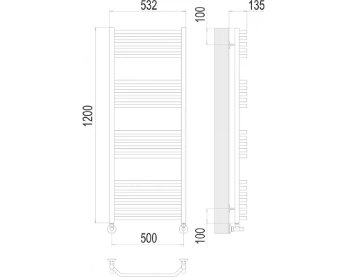 Полотенцесушитель Terminus Виктория П22 500х1200
