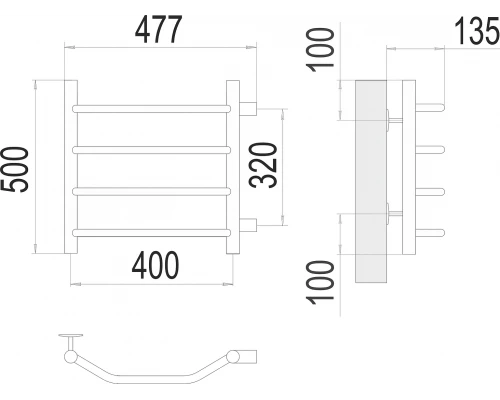 Полотенцесушитель Terminus Виктория П4 400х500 бп320