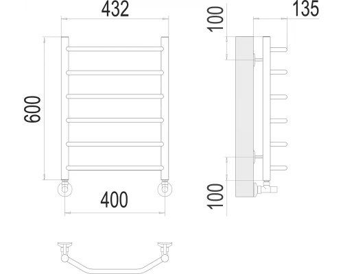 Полотенцесушитель Terminus Виктория П6 400х600