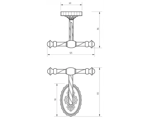 Крючок Migliore Edera ML.EDR-60.309.CR - хром