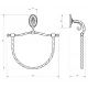 Полотенцедержатель Migliore Edera 16941, золото, 27 см