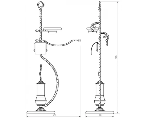 Стойка многофункциональная Migliore Edera 16931 - хром