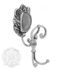 Крючок двойной Migliore Cleopatra 16661 с завитком хром